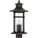 Highland Ridge 4 Light 20 inch Oil Rubbed Bronze/Gold Outdoor Post Light, Great Outdoors