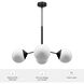 Hepburn 4 Light 30 inch Matte Black Chandelier Ceiling Light, Large