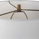 Stratified 28 inch 150.00 watt Matte White Glaze with Brass and Crystal Table Lamp Portable Light