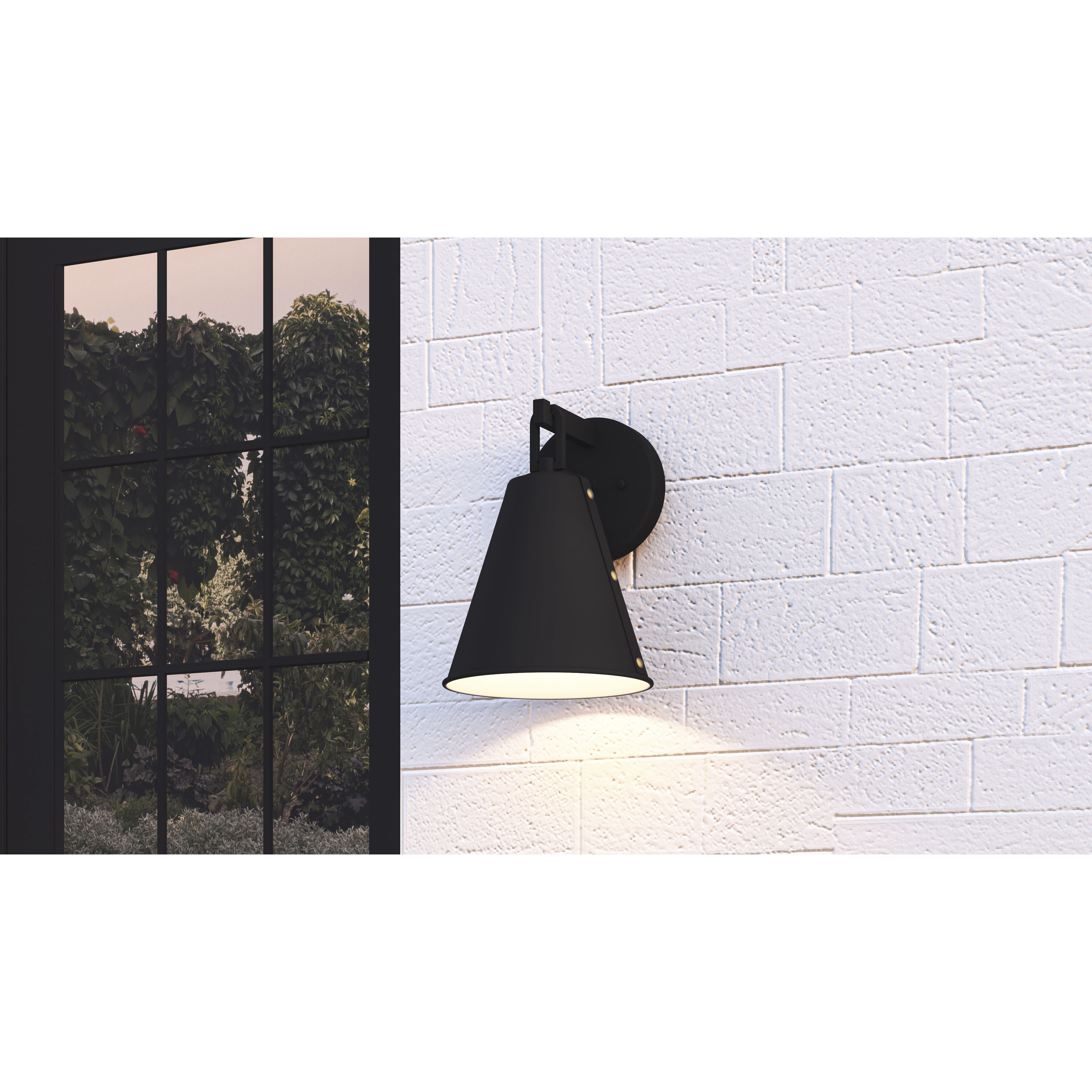 Hyde 1 Light 12 inch Matte Black Outdoor Wall Lantern