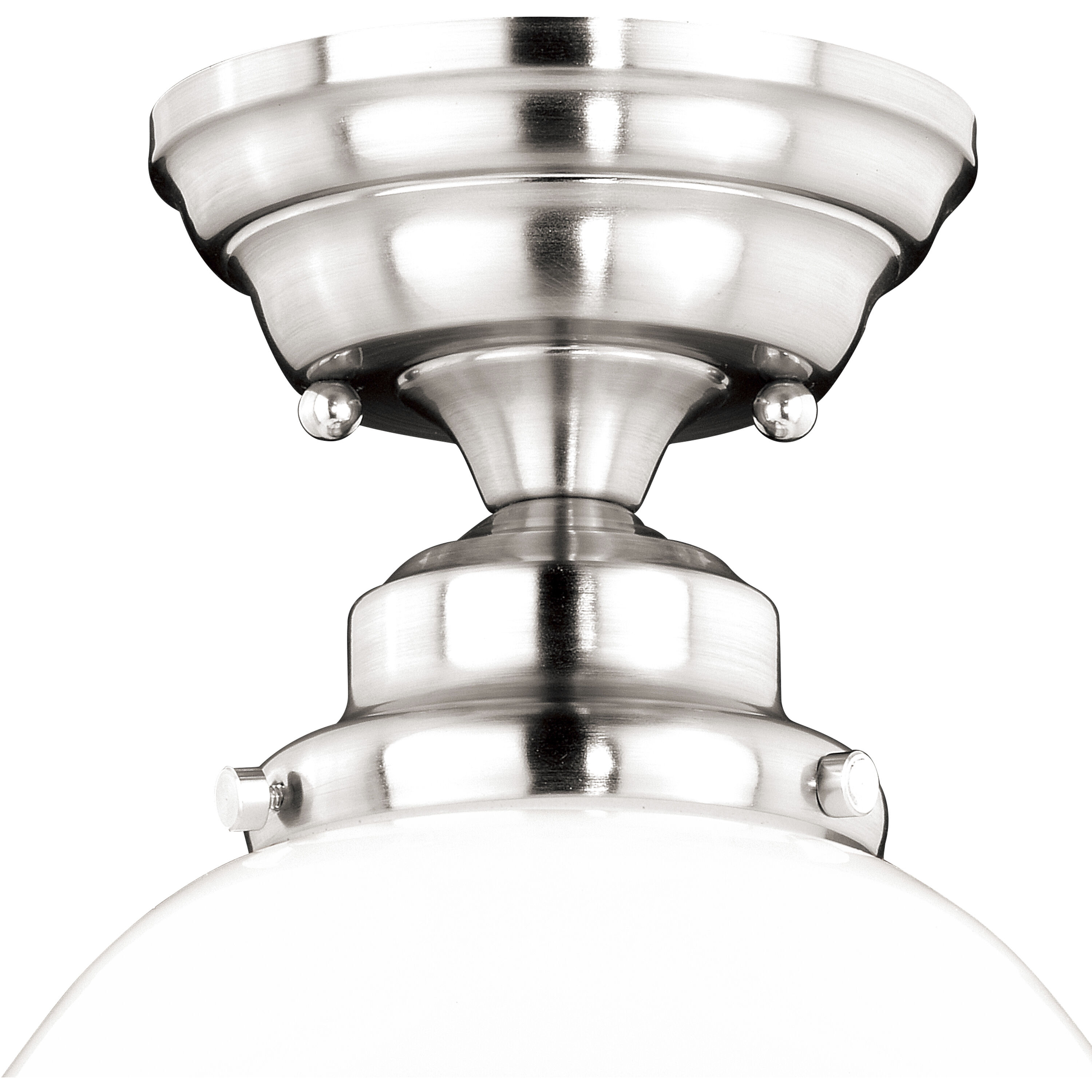 Huntley LED 12 inch Satin Nickel Semi-Flush Mount Ceiling Light