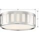Kendal 3 Light 14 inch Polished Nickel Flush Ceiling Light