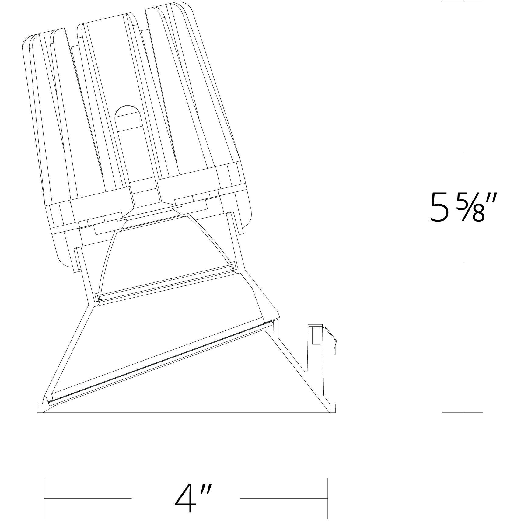 FQ Integrated LED White Recessed Trim in 1800-3000K, 4" LED