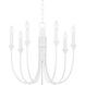 Cate 7 Light 22 inch Gesso White Chandelier Ceiling Light
