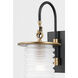 Danvers 1 Light 8 inch Patina Brass/Texture Black Wall Sconce Wall Light