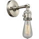 Franklin Restoration Bare Bulb 1 Light 5 inch Brushed Satin Nickel Sconce Wall Light