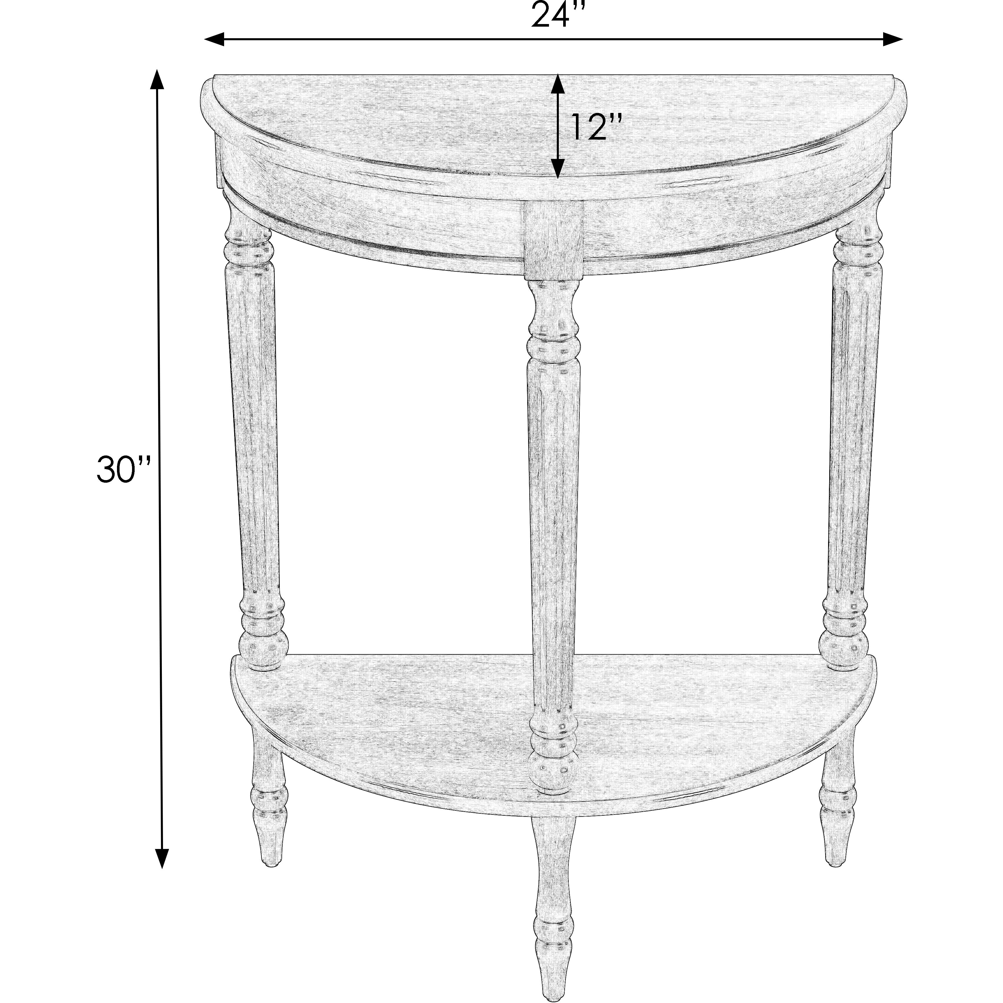 Bellini Demilune Console Table in Medium Brown