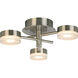 Transton LED 15.24 inch Brushed Nickel Flush Mount Ceiling Light