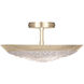 Arctic Halo 3 Light 20 inch Gold Semi-Flush Mount Ceiling Light