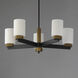 Ruffles 5 Light 30.25 inch Black and Antique Brass Single-Tier Chandelier Ceiling Light