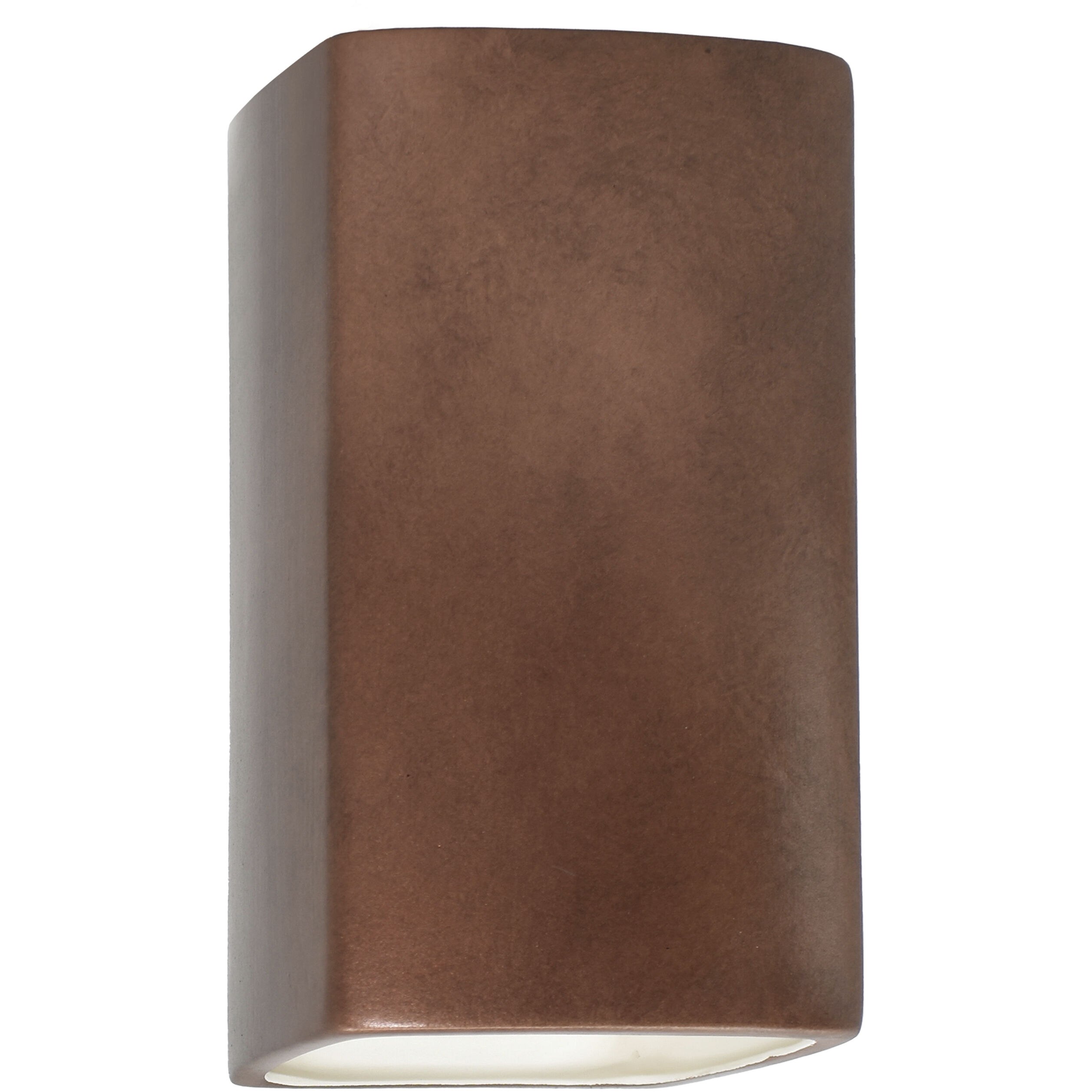 Ambiance Rectangle LED 5.25 inch Antique Copper ADA Wall Sconce Wall Light, Small