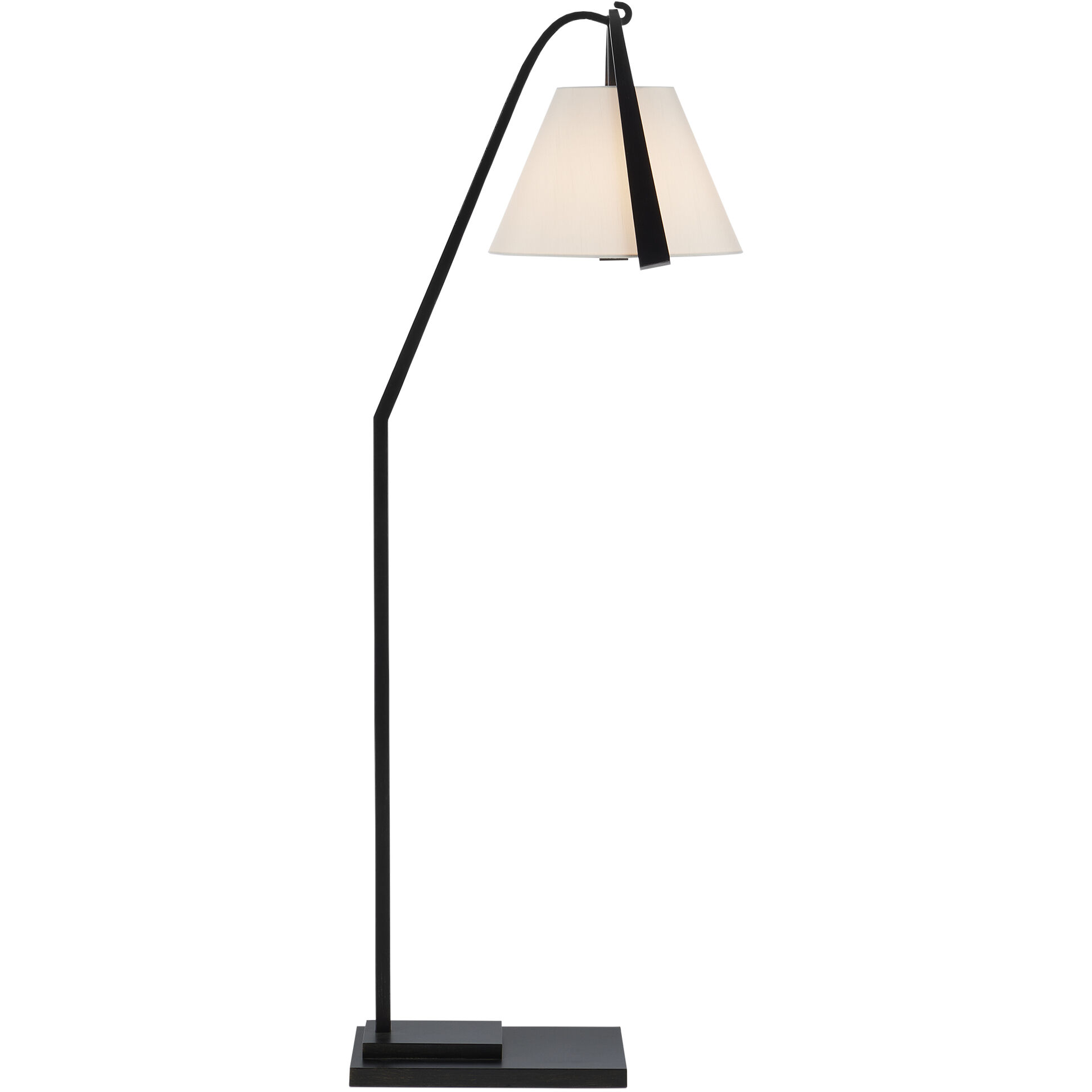 Frey 54.5 inch 60 watt Satin Black with Brushed Brown Accents Floor Lamp Portable Light