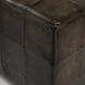 Leon Leather Cube Ottoman in Dark Brown