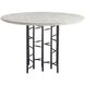 Enito 48 inch Smoke Oak Wood and Blackened Iron Entry Table