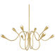 Anaise 8 Light 47.75 inch Aged Brass Chandelier Ceiling Light