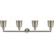 Franklin Restoration Addison 4 Light 42 inch Brushed Satin Nickel Bath Vanity Light Wall Light, Franklin Restoration