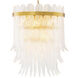 Erika 9 Light 27.95 inch Antique Brass and Clear Glass Pendant Ceiling Light