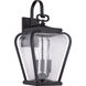 Province 3 Light 19 inch Mystic Black Outdoor Wall Lantern