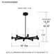 Adler 30 inch Matte Black Chandelier Ceiling Light