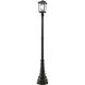 Beacon 3 Light 93.75 inch Oil Rubbed Bronze Outdoor Post Mounted Fixture in 28