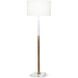 Sanders 62.75 inch 150.00 watt Antique Brass Floor Lamp Portable Light in Warm Metal