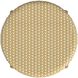 Tobias Rattan Round 24" Counter Stool in Yellow and White Dot