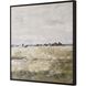 Fragment Gray and Green and Beige and Black Hand Painted Landscape Art