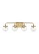 Bryce 4 Light 30 inch Satin Brass Bath Vanity Wall Sconce Wall Light
