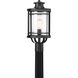 Booker 1 Light 20 inch Mystic Black Post Lantern