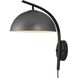 Domus Wall Sconce Wall Light in Gunmetal and Matte Black