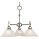 Taylor 3 Light 25 inch Siena Bronze with White Marble Glass Shade Dinette Chandelier Ceiling Light in Sienna Bronze