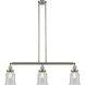 Franklin Restoration Canton LED 39 inch Brushed Satin Nickel Island Light Ceiling Light in Seedy Glass, Franklin Restoration
