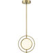 Spectr LED 10 inch Soft Brass Pendant Ceiling Light