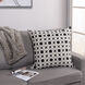 Dann Foley 24 inch Black and White Geometric Pattern Decorative Pillow