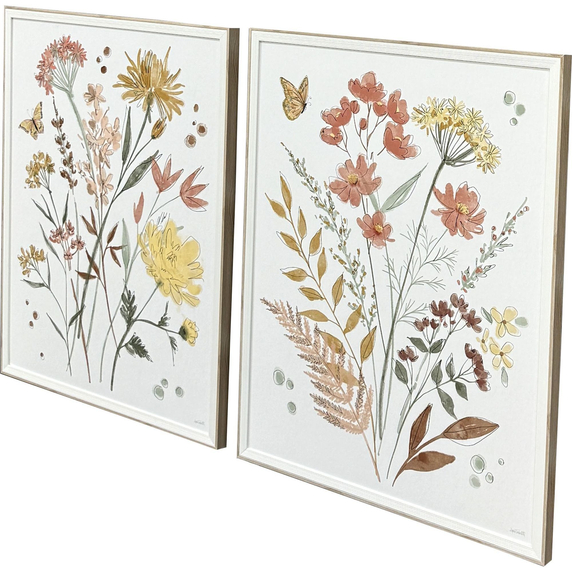 Full Bloom Rust and Brown and Yellow Framed Art