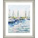 Marina at Dusk Blue and Green and Turquoise and Teal Framed Art