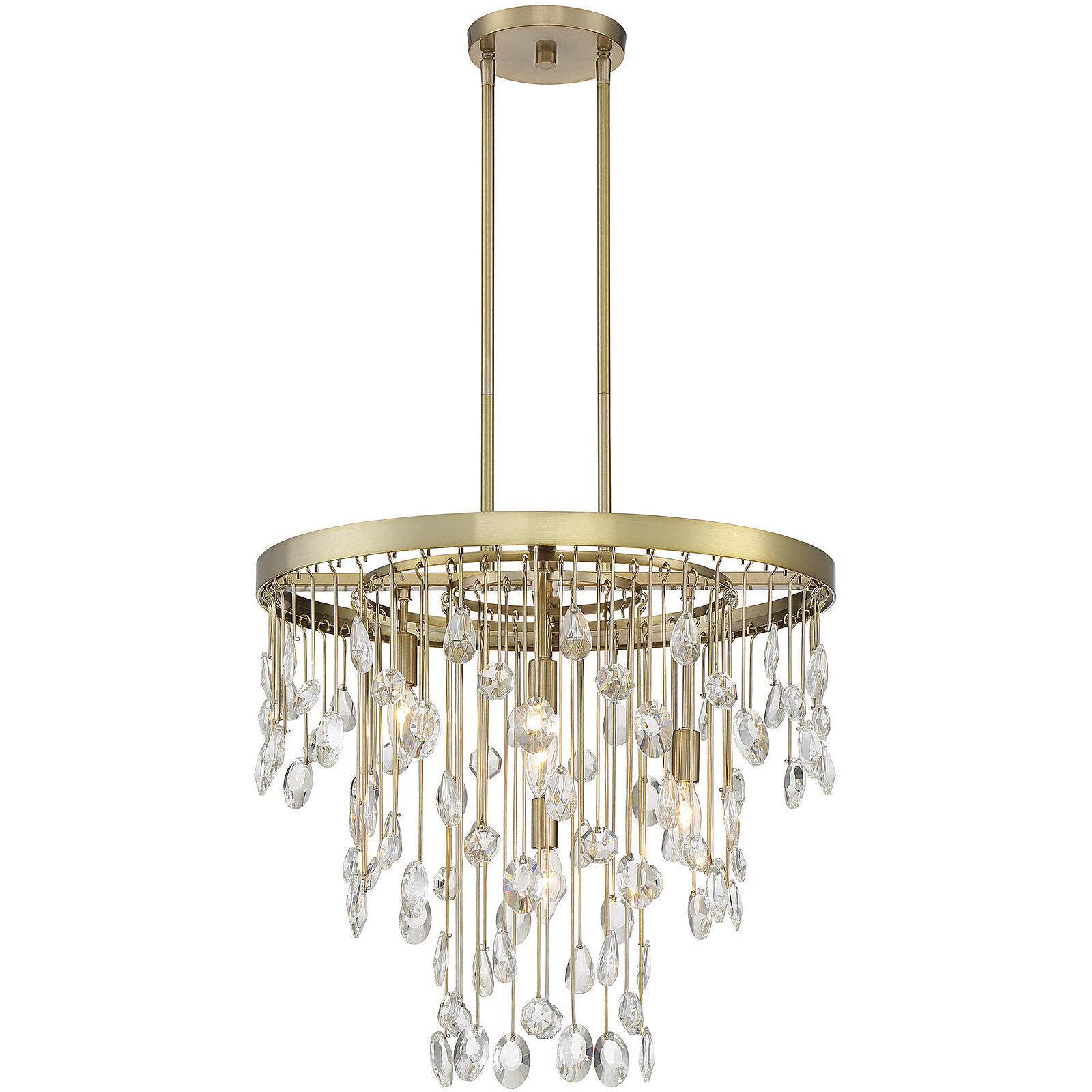 Livorno 4 Light 21 inch Noble Brass Chandelier Ceiling Light