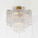 Addis 4 Light 17.75 inch Aged Brass Semi Flush Ceiling Light in Clear