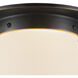 Mineral 1 Light 7.88 inch Urban Bronze and Matte Opal Glass Flush Mount Ceiling Light in Opal Glass Shade