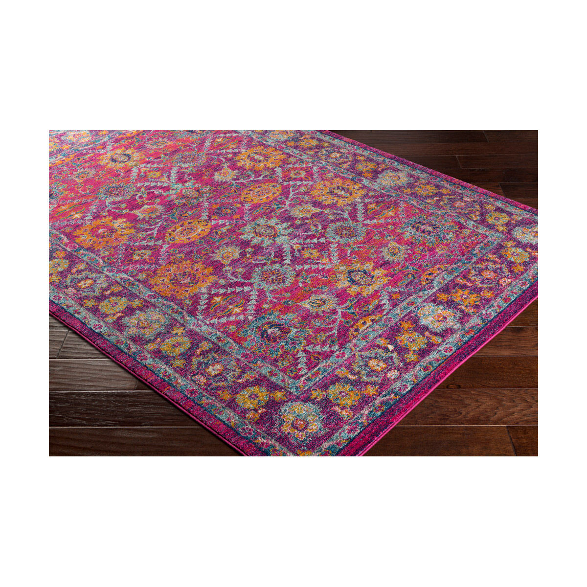 Harput 36 X 24 inch Garnet/Teal/Light Gray/Burnt Orange/Saffron/Ivory Rugs, Polypropylene