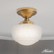 Saddle Creek 1 Light 7.5 inch Alturas Gold Semi Flush Mount Ceiling Light