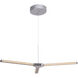 Horizon LED 34.25 inch Chrome Chandelier Ceiling Light