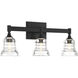 Gregory Bath Vanity Light Wall Light in Matte Black