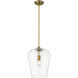 Joliet 1 Light 12 inch Olde Brass Pendant Ceiling Light