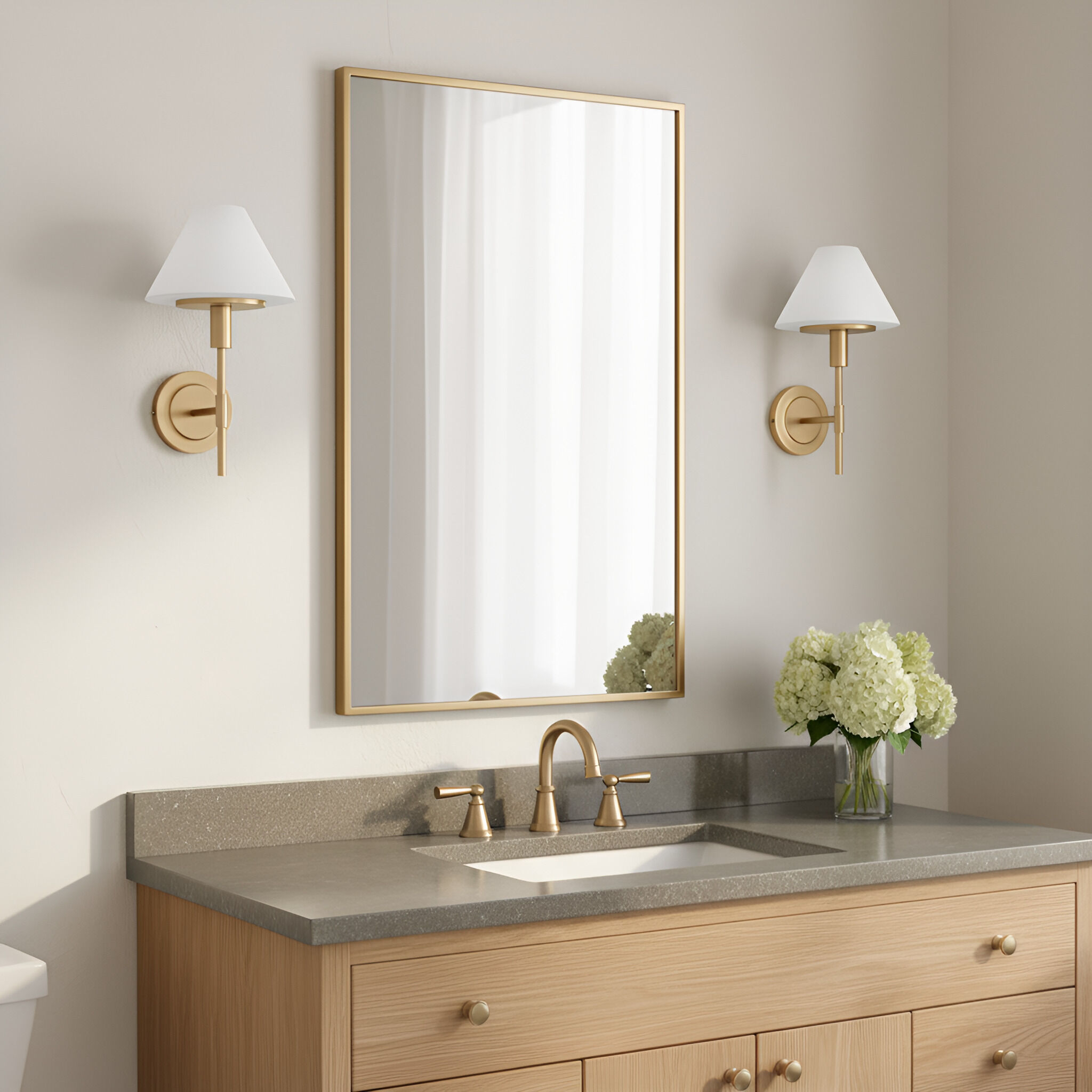 Mendota 1 Light 7.88 inch Satin Brass Sconce Wall Light, Small