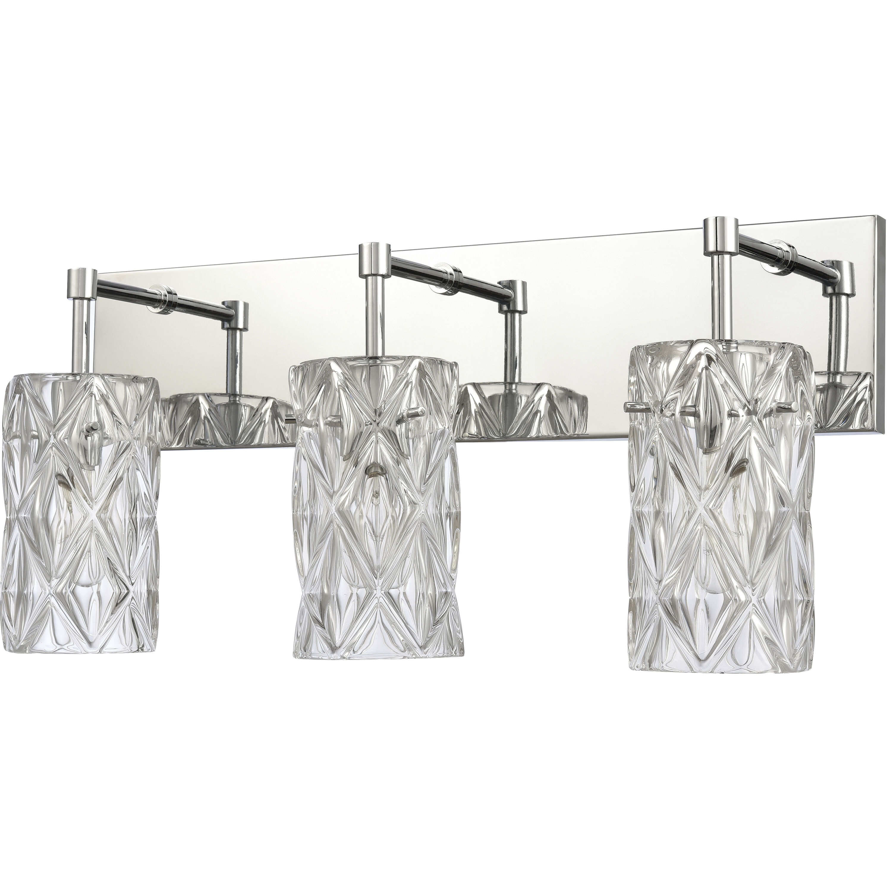 Forma de Crystal 3 Light 23 inch Polished Chrome Vanity Light Wall Light