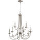 Brooks 9 Light 29 inch Satin Nickel Chandelier Ceiling Light