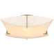 Bento 2 Light 17.8 inch Modern Brass Semi-Flush Ceiling Light