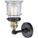 Franklin Restoration Small Canton LED 6.5 inch Black Antique Brass Sconce Wall Light, Franklin Restoration