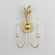 Paloma 2 Light 10 inch Gold Leaf Wall Sconce Wall Light